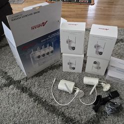 Anran wireless Camera System - NVR - 2tb hard drive and 6 cameras in working condition.