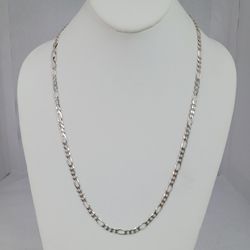 .925 Silver Figaro Link Chain 24in Long