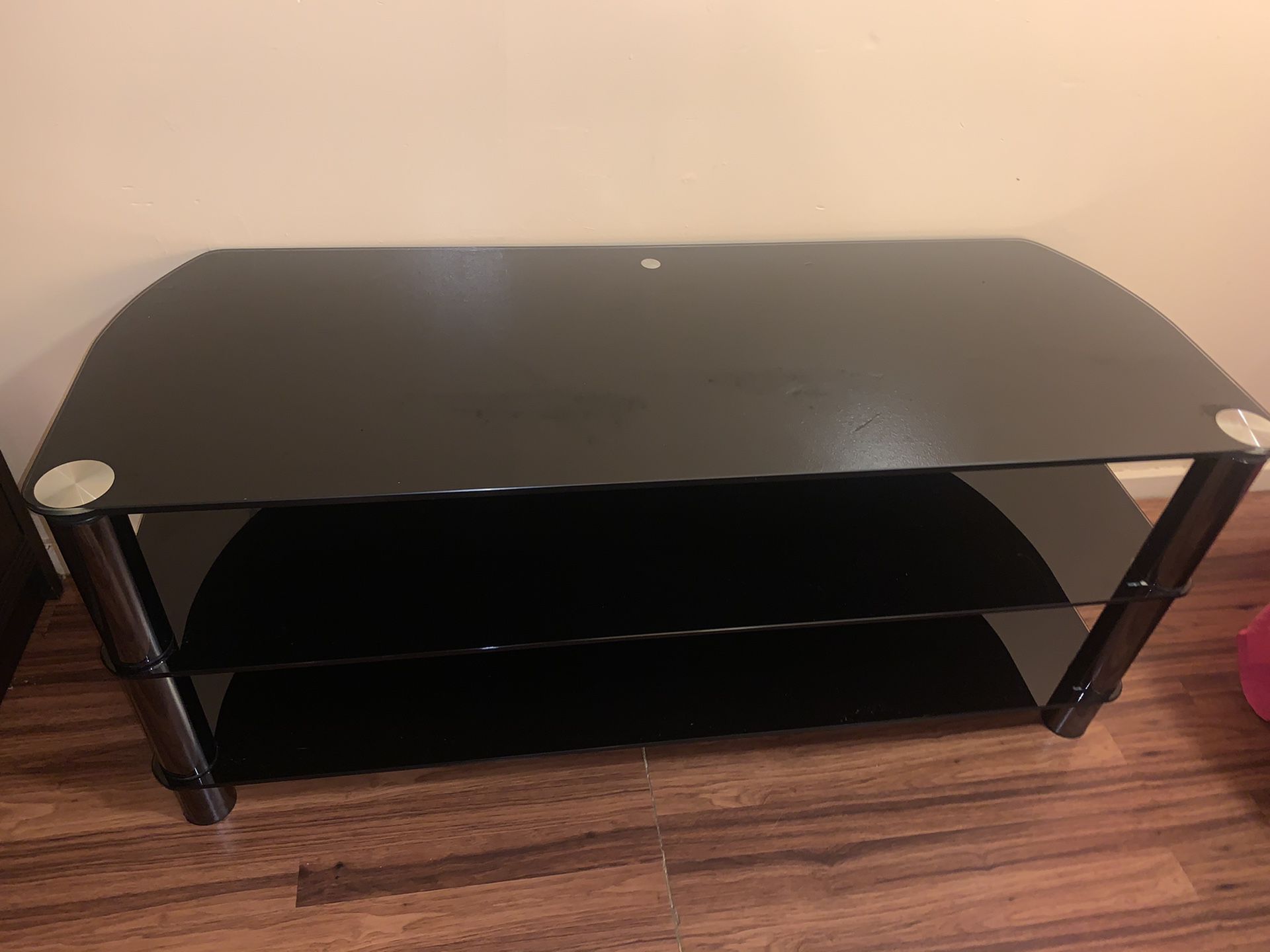 Tv stand with glass