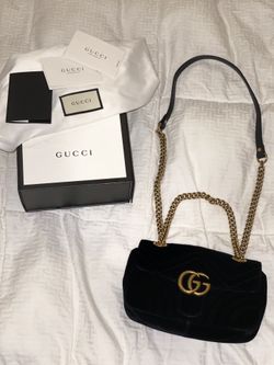 GUCCI SHOULDER BAG SMALL GG MARMONT 2.0 MATELASSE VELVET