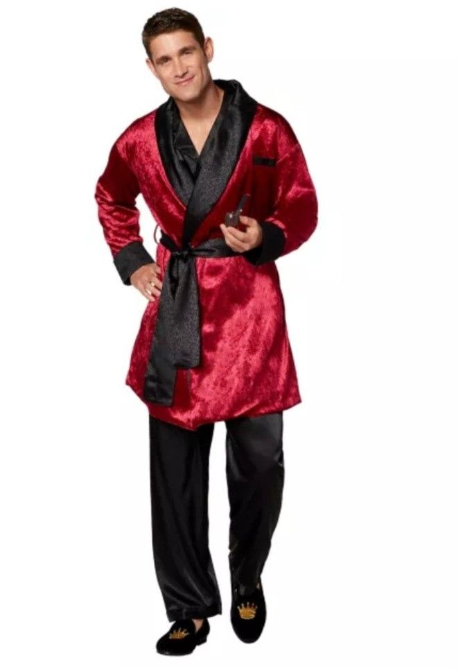 New Men Adult Casanova Robe or Pimp Costume 4 Halloween ( Large )  
