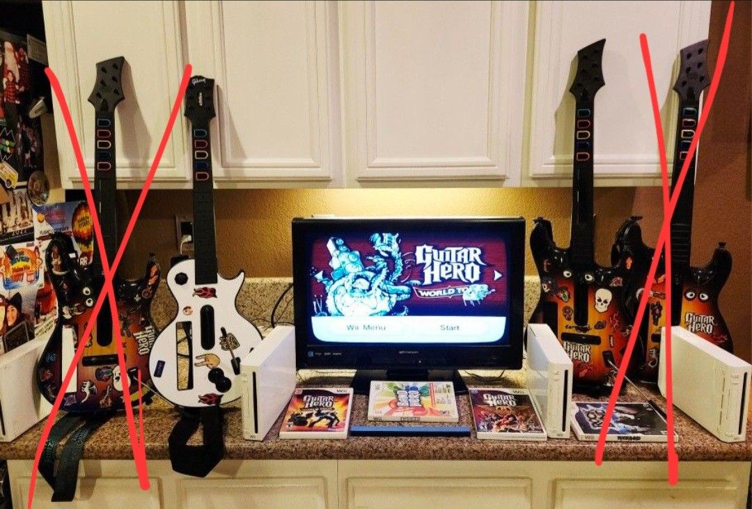 Nintendo Wii / Guitar Hero Sets For $$
(READ the description Plz)