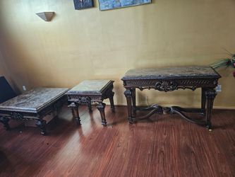Beautiful 3 piece table set large coffee table, side table, entrance foyer table