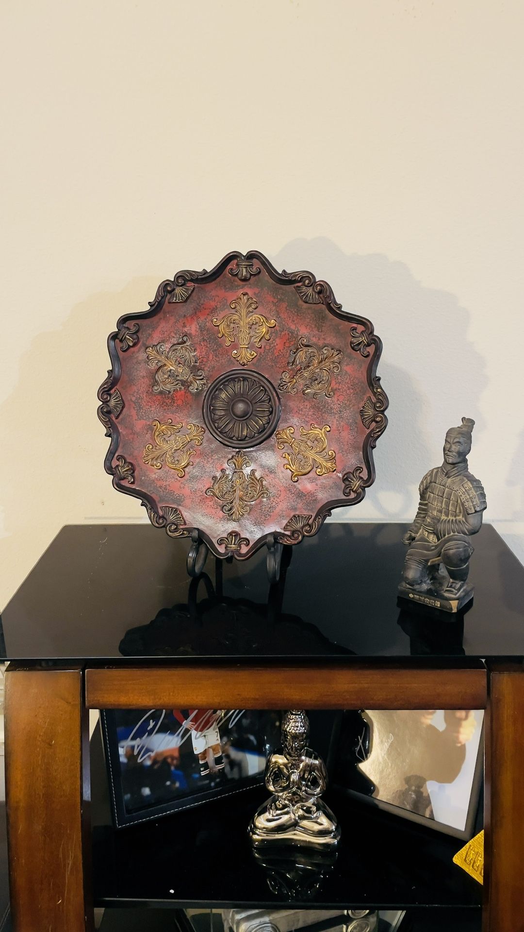 Vintage Custom made war shield for Large chain. One Of A Kind Piece Of Art!