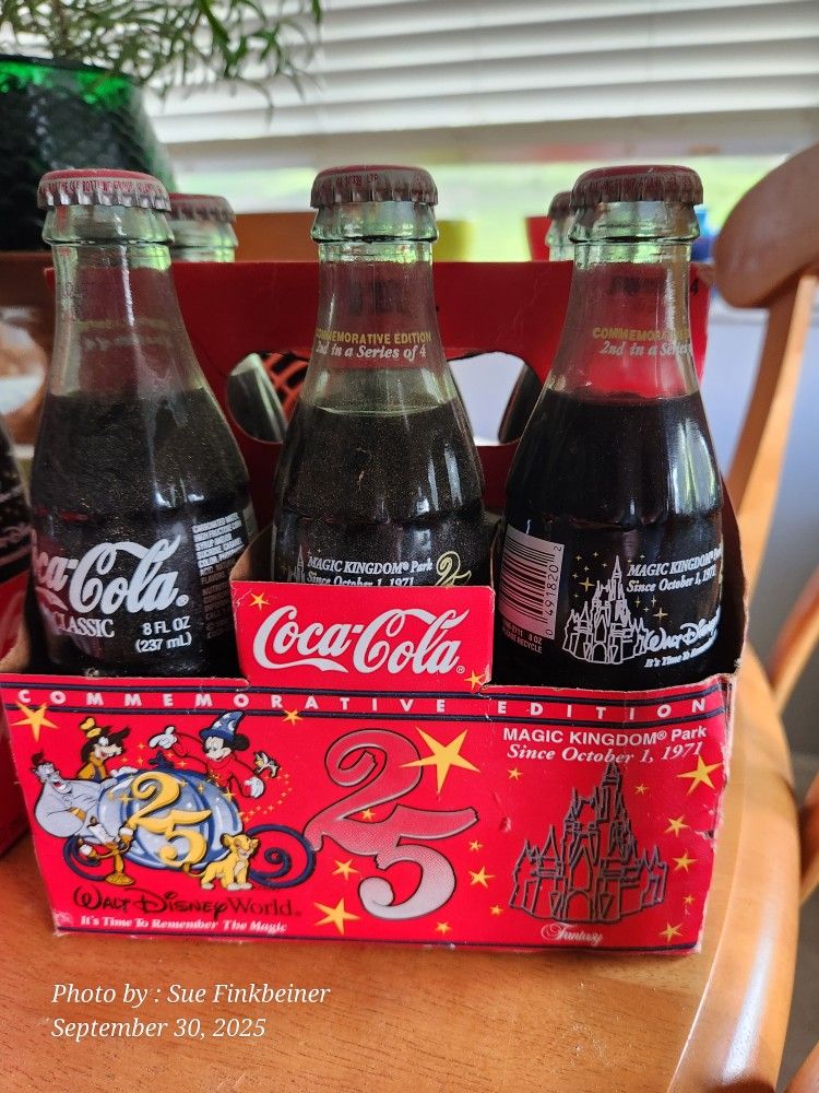 Coke Collectable Magic Kingdom Edition 25th Anniversary Six Packs.