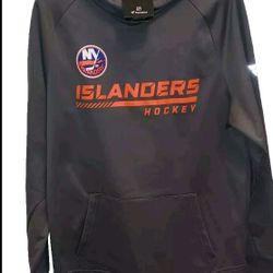 New York Islanders Fanatics Authentic Pro Hoodie Sweatshirt Team NHL Large Gray