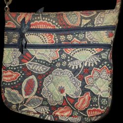 Vera Bradley Triple Zip Crossbody Bag - Floral Multicolor 