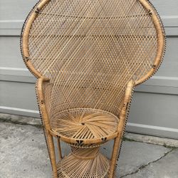 Vintage Basket Weave Chair Throne