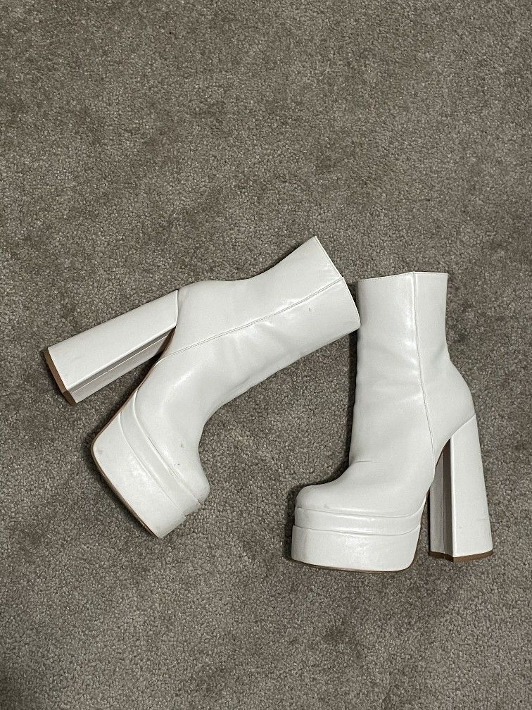 White Platform Boots