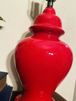 red ginger jar lamp