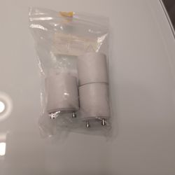 3 Gu24 to Gu10 Light Socket Adapter, White, Incandescent, Copper Plated