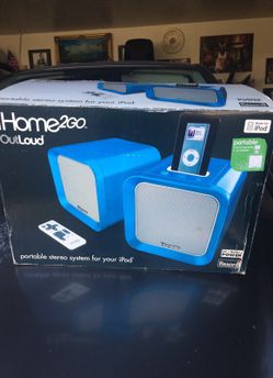 Portable stereo system for ipod