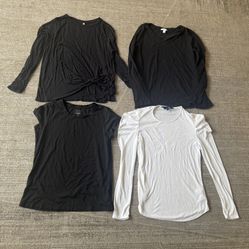 Lot of 4 Woman’s Basic cotton T shirts size L