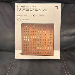 New Sharper Image Light Up Word Clock Time