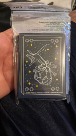Pokemon Center Card Sleeves - Rayquaza Among The Stars (1 count of sleeves