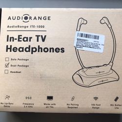 AudioRange ITE-1000 Wireless In Ear TV Headphones 
