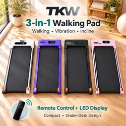 TKW Walking Pad , 3 in 1 Treadmill, Vibration Plate