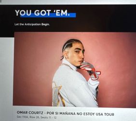 2 TICKETS Omar Courtz Orlando Sept. 19