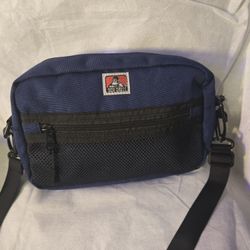 Blue and Black BEN DAVIS CROSSBODY Bag with Adjustable Straps