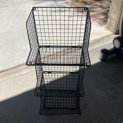 Metal foldable shelves