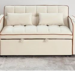 Convertible Sofa Bed, Sleeper Sofa with Side Pocket,Brand New!!