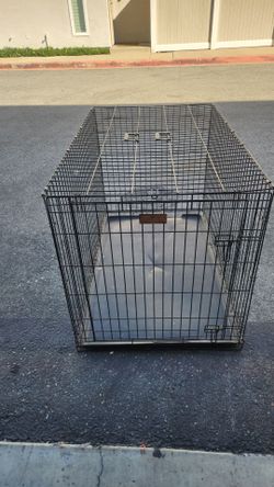 Xtra Large Folding Wire Dog Crate with Tray
