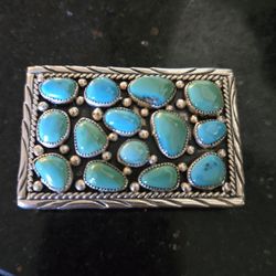 South Western Turquoise Belt Buckle 
