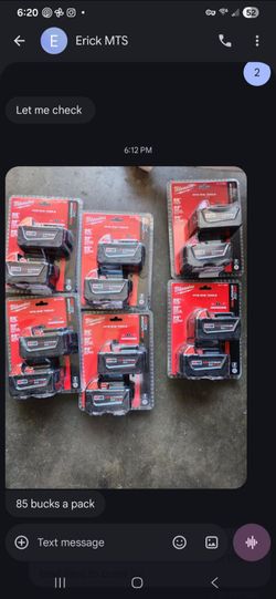 2 pk milwalkee batteries