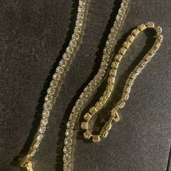 2/pc Tennis Bracelet Set 