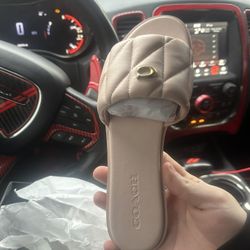 Coach Light Pink Slippers