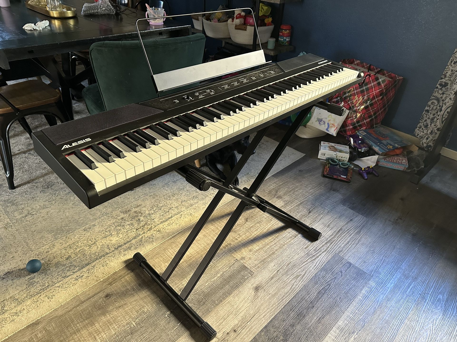Keyboard & Stand & Pedal- Brand new Alesis