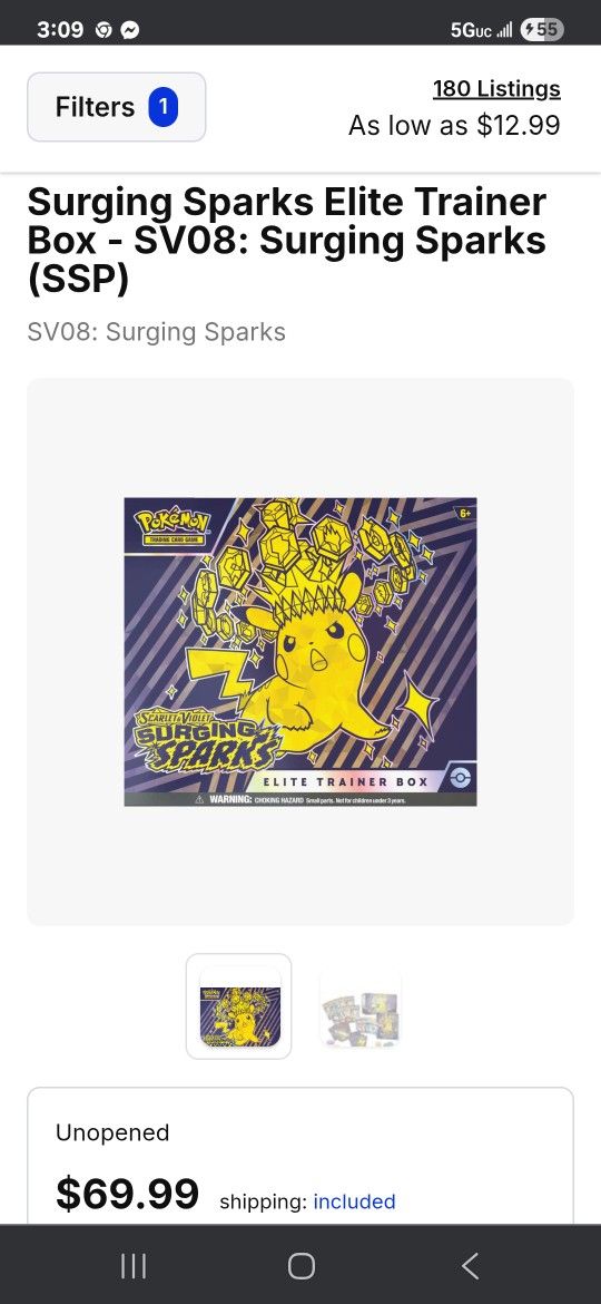 Pokemon Surging Sparks Elite Trainer Box
