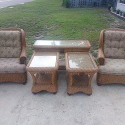 Boho Rattan Patio Set 