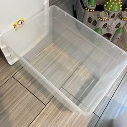 1x Big Clear Tub Bin Tote For Storage