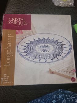Cristal d'Arques Longchamp Crystal Platter 12.5"