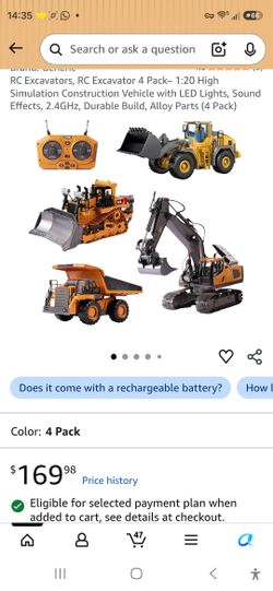 RC Construction Vehicle Set - Excavator, Bulldozer, Dump Truck, Wheel Loader