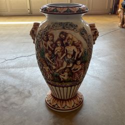 2 pieces  Capodimonte  People  Designed  23.5” tall