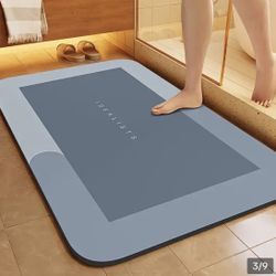 IDEALISTS Quick Dry Bath Mat - Gray/Blue (14 available)