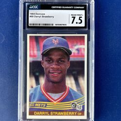 1984 Donruss Darryl Strawberry Rookie Baseball Card Graded CGC 7.5