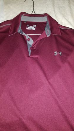 Short sleeve under armor shirt maroon large