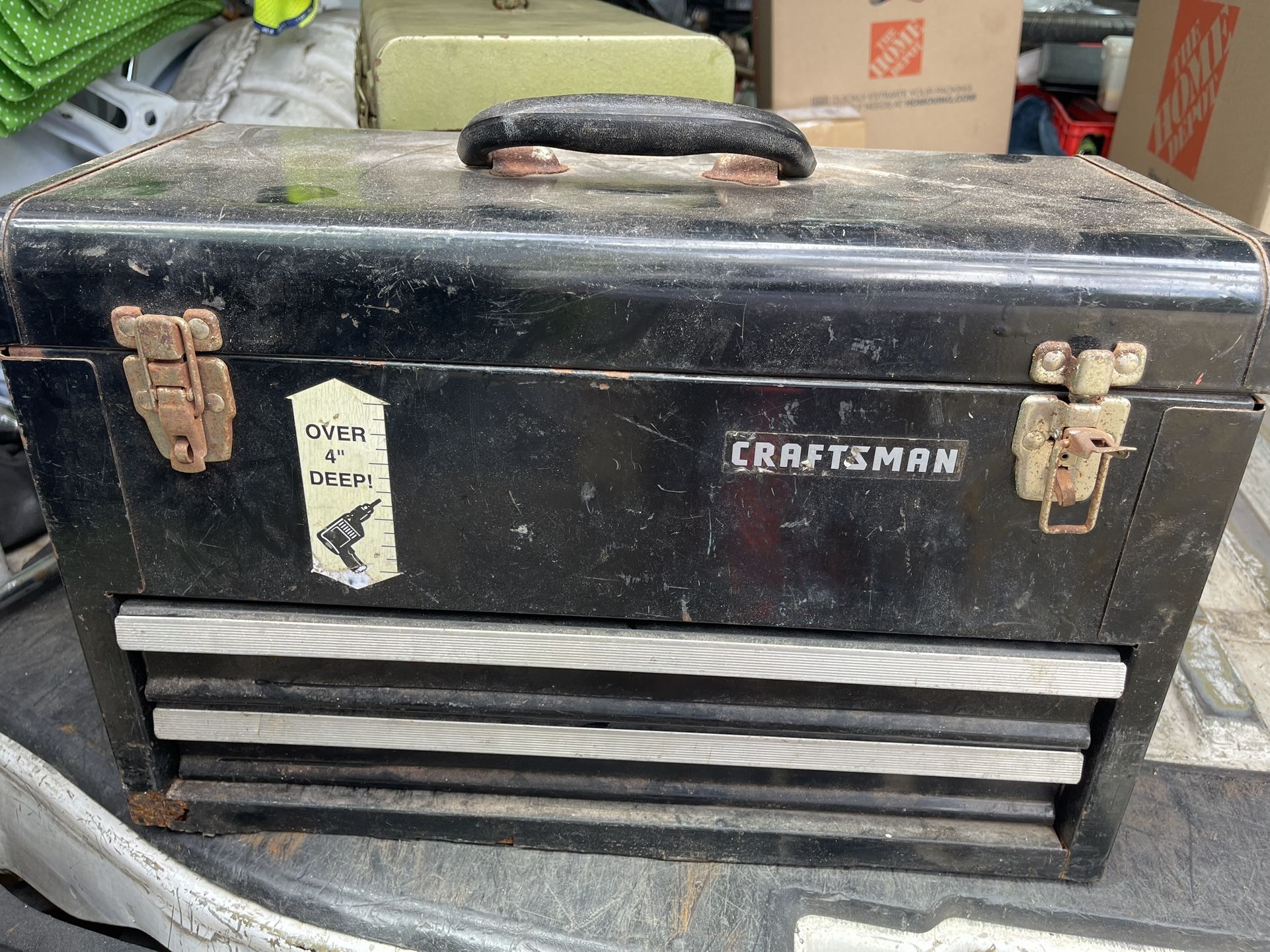 Black Small Craftsman Metal Toolbox