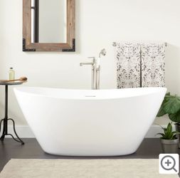 Signature Hardware
Treece 60" Acrylic Freestanding Tub with Integrated Drain and Overflow