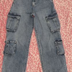 GARAGE Cargo Jeans Light Wash
