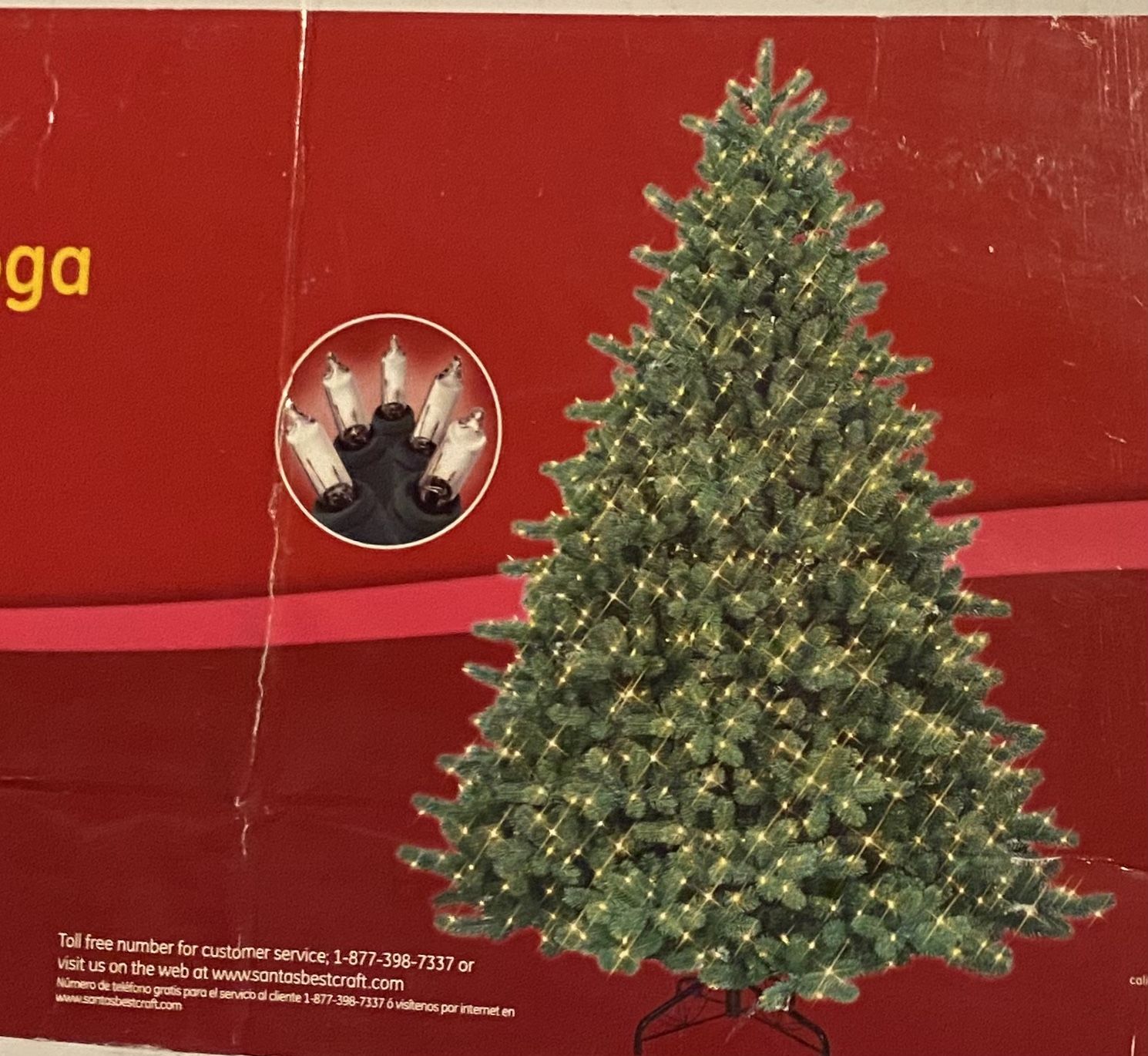 7ft Pre-lit Christmas Tree