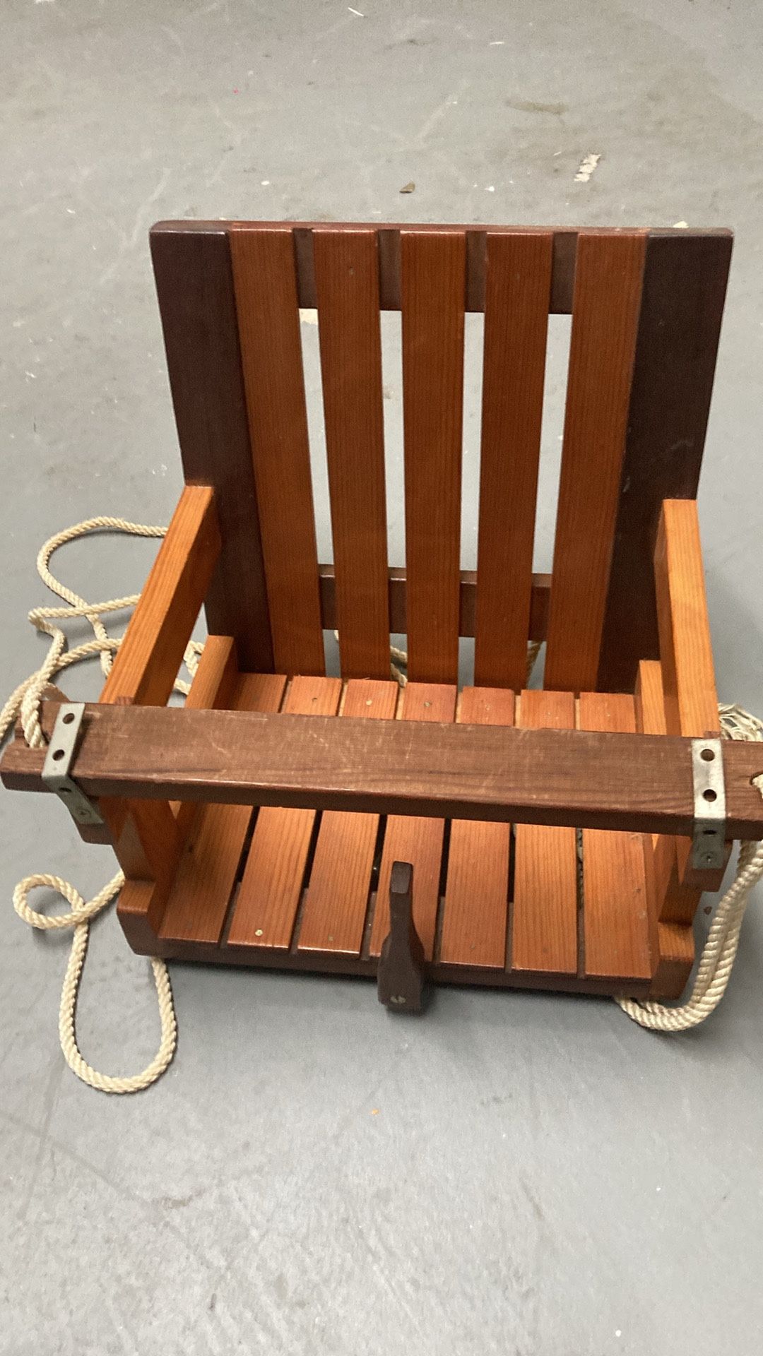 Handmade Wooden Baby Swing
