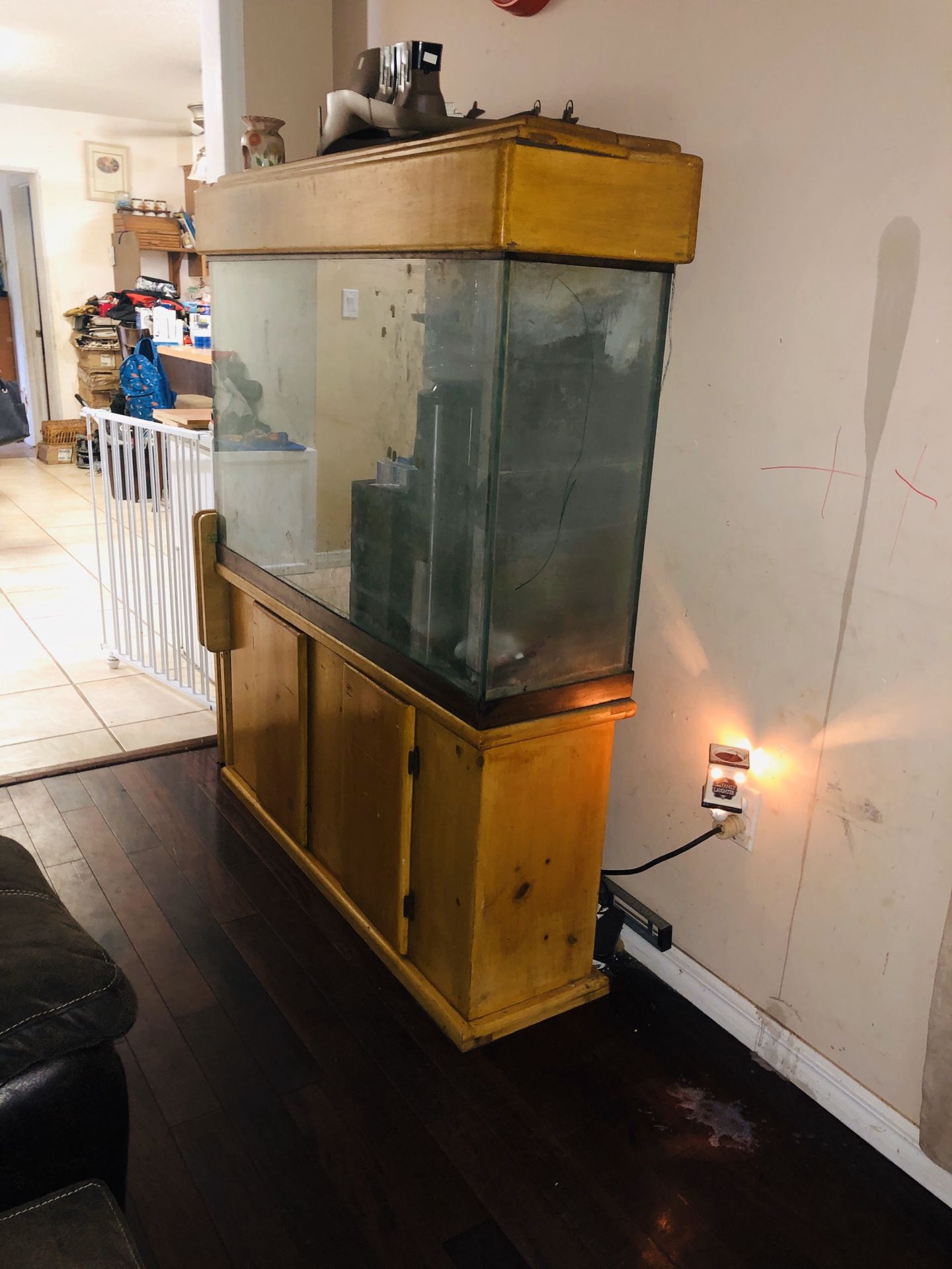 Huge fish tank with stand and lid wfdjnjc.com
