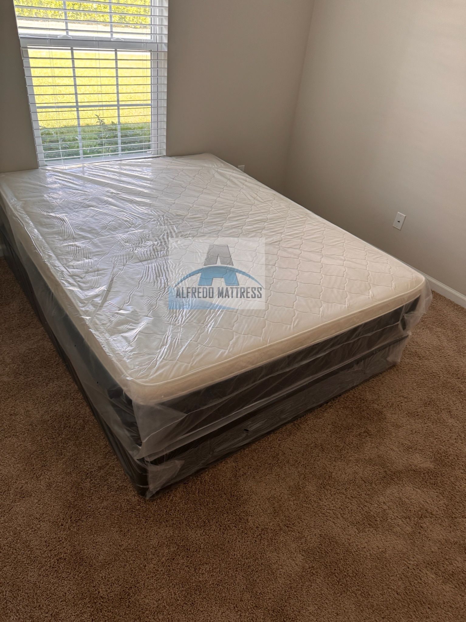 NEW QUEEN PILLOW TOP 60x80 SET MATTRESS AND BOX SPRING 2pcs