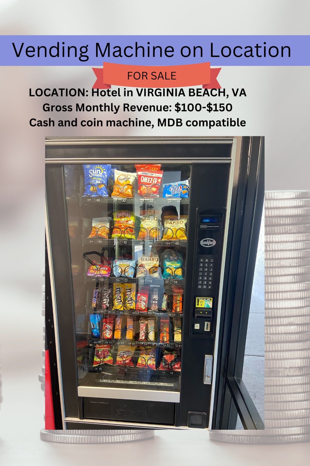 Vending machine on location for Sale in Virginia Beach, VA OfferUp