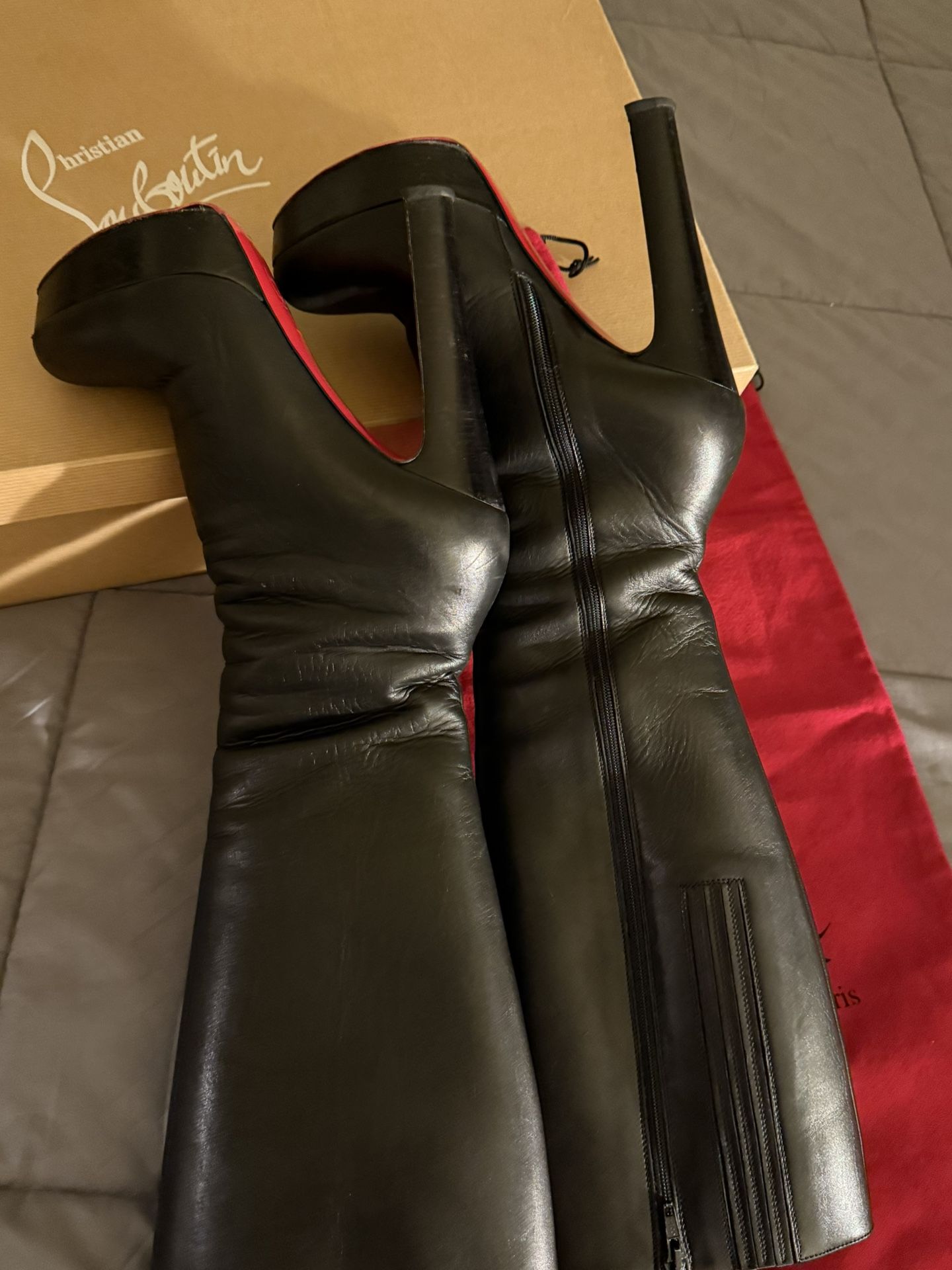 Newman Marcus Louboutin Red Bottom Boots