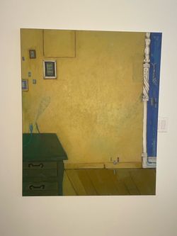 ‘Abstraction” Green Table’, Oil on canvas, Marco Antonio Cisneros (signed)